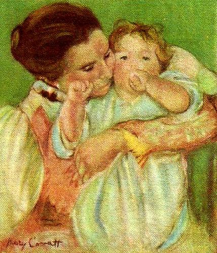 Mary Cassatt moder och barn Germany oil painting art